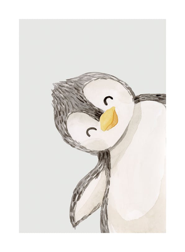 Playful Penguin Print (30x40 cm)