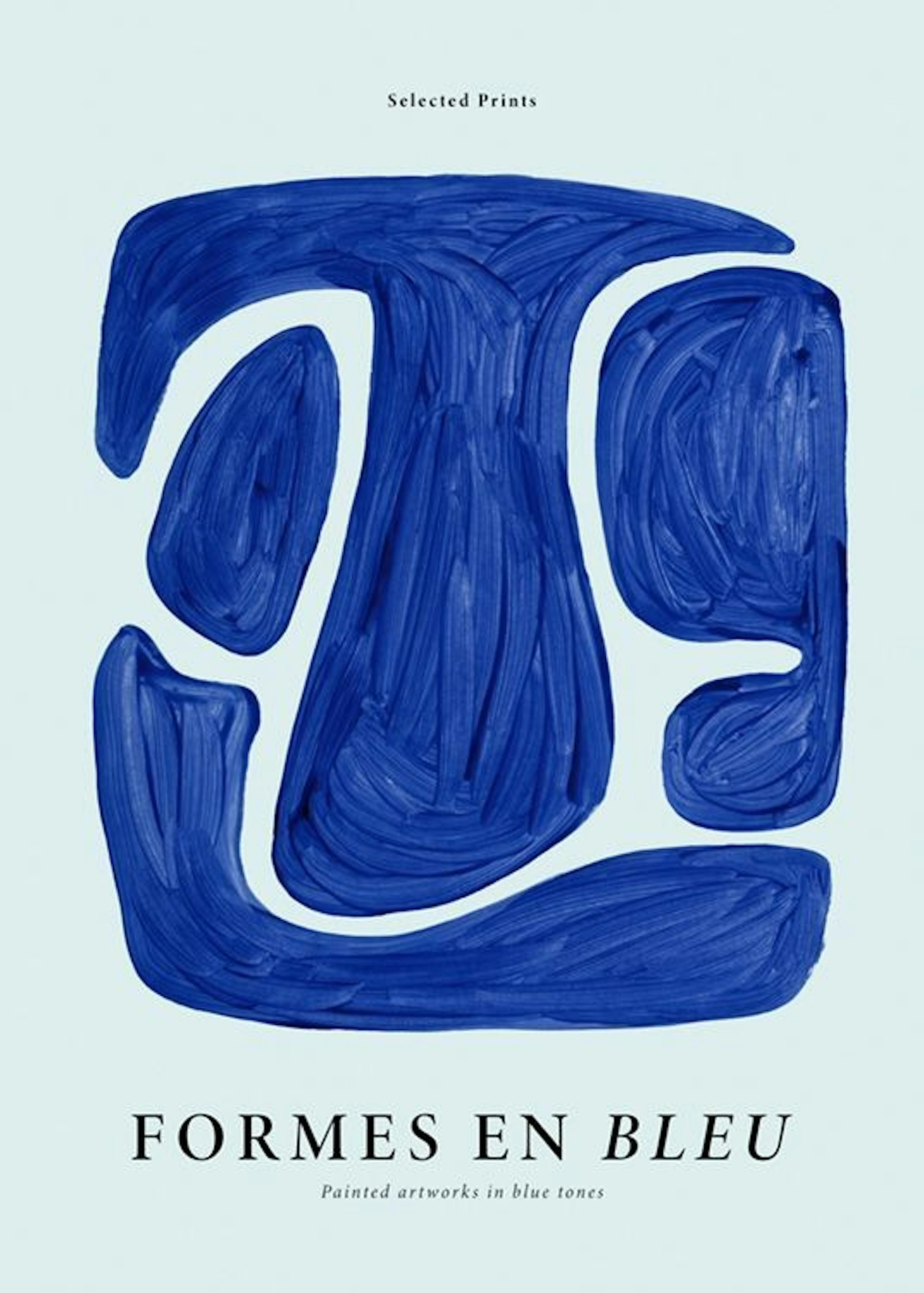 Formes en Bleu No1 Affiche 0