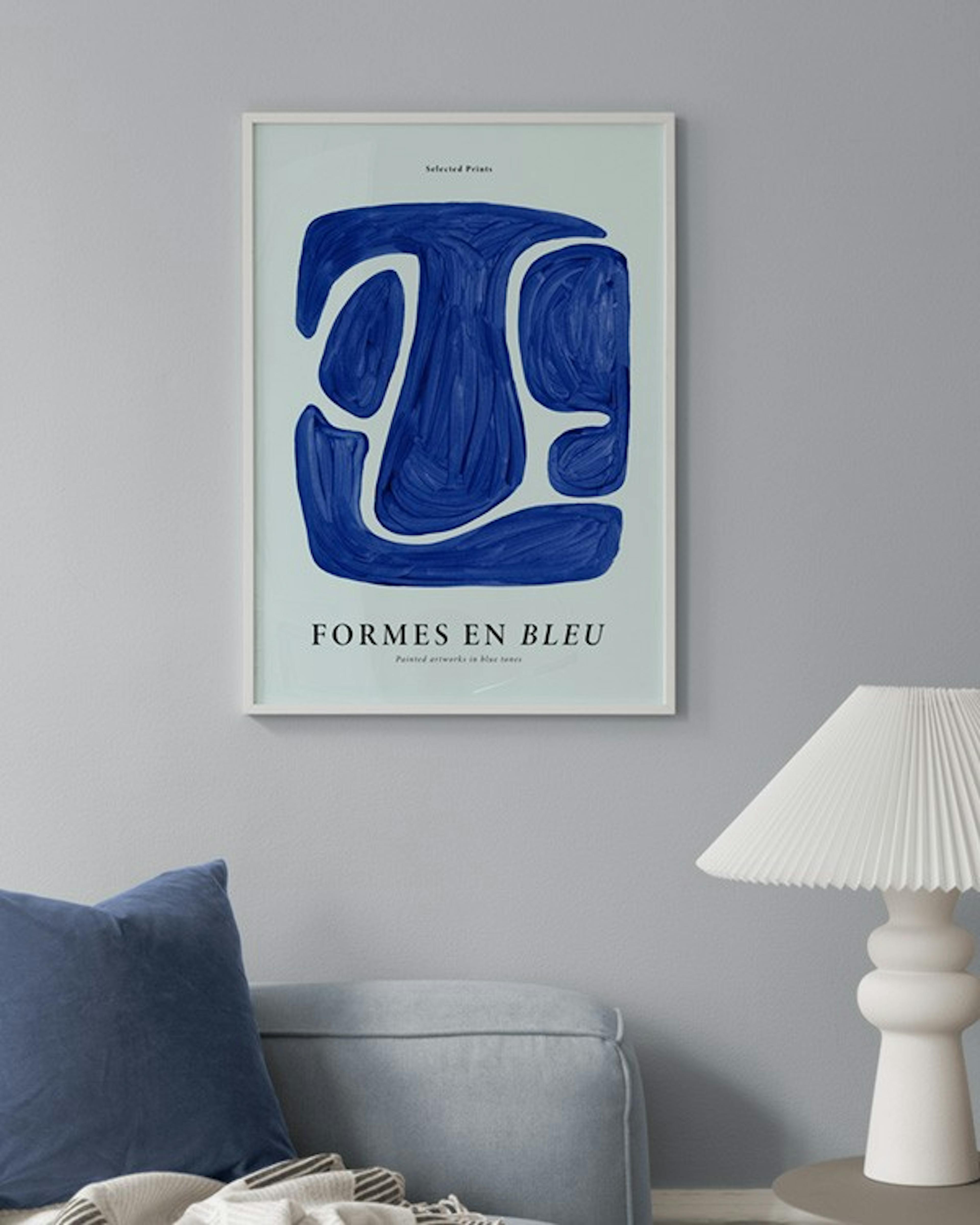 Formes en Bleu No1 Juliste