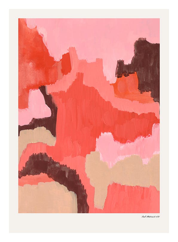 Red Abstract No1 Plakat (30x40 cm)- Obrazy