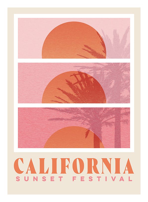 Sunset Festival Poster (50x70 cm)