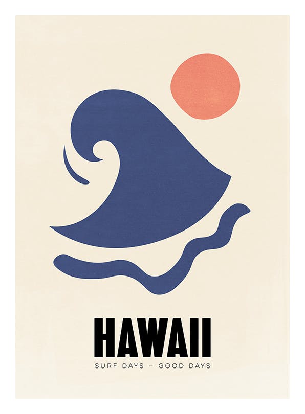 Prints - Graphic Hawaii Print (50x70 cm) - Graphic art prints