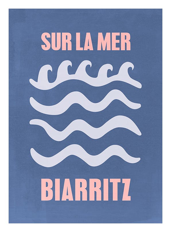Graphic Biarritz Print (13x18 cm)