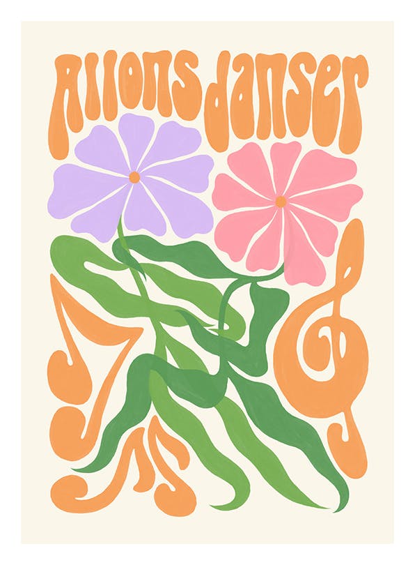 Allons Danser Poster (30x40 cm) - Grafische posters