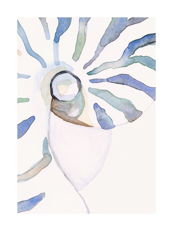 Abstract Seashell Affiche 0
