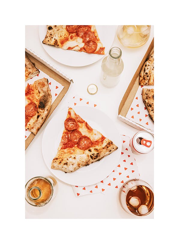 Pizza Slices Poster (30x40 cm) -  Bilder für die Küche