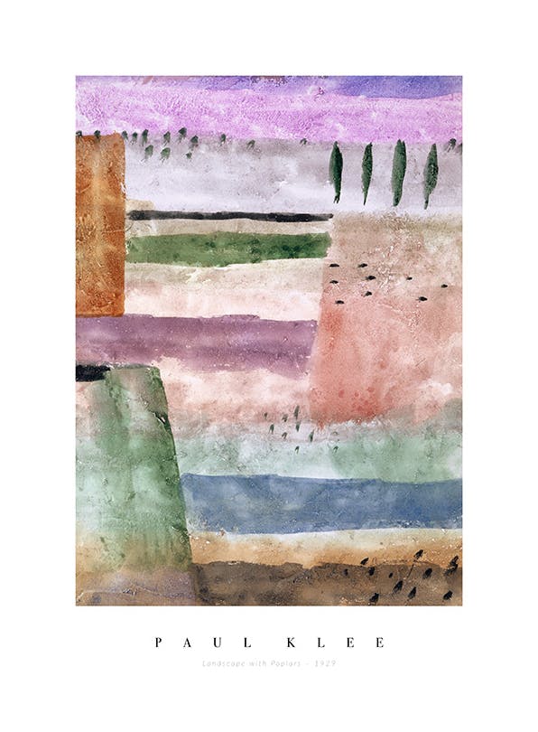 Paul Klee - Landscape with Poplars Plakat (30x40 cm) - Paul Klee Plakat
