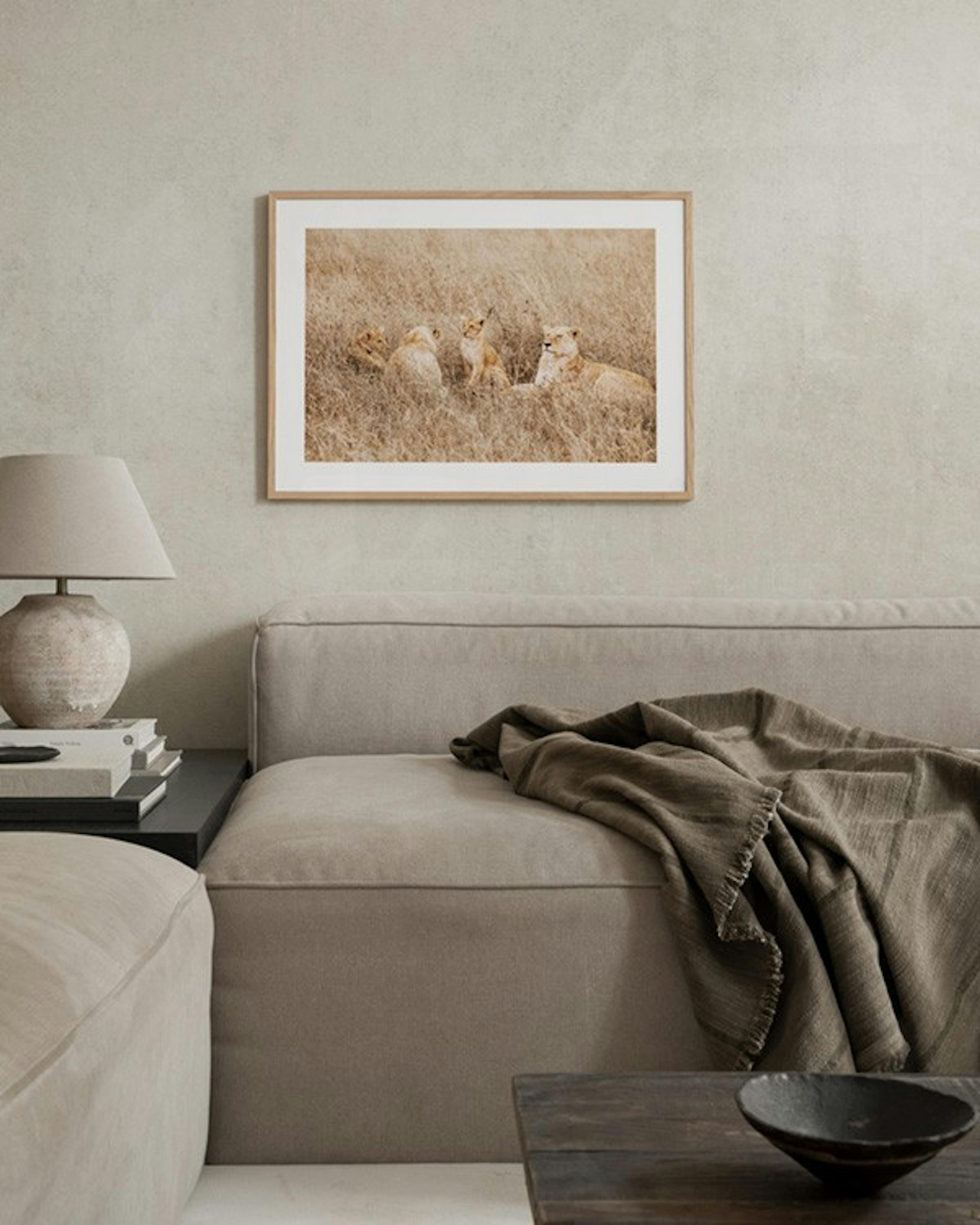 Peaceful Lion Family Print