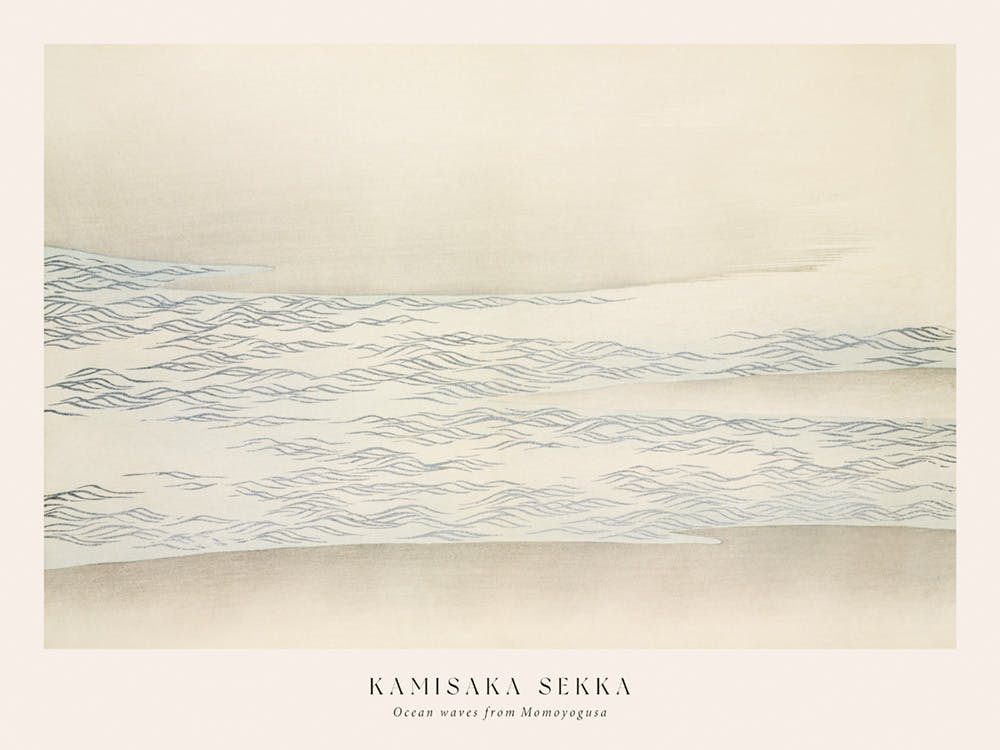 Kamisaka Sekka - Ocean Waves From Momoyogusa Plakat 0