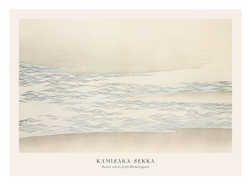 Kamisaka Sekka - Ocean Waves From Momoyogusa Plakat (30x40 cm)- Morski pejzaż