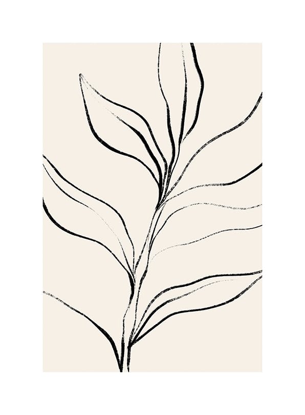 Botanical Lines Plakat (30x40 cm)- Minimalizm