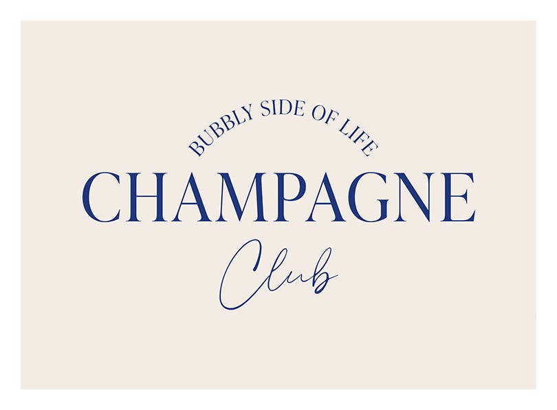 Champagne Club Poster (30x40 cm) -  Typografie-Poster
