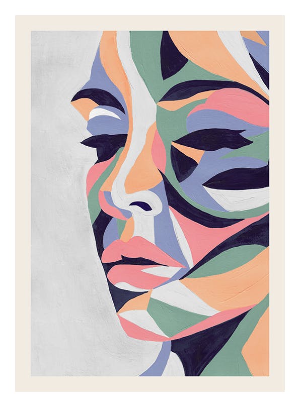 Colorful Portrait Acrylic Plakat (30x40 cm)- Obrazy