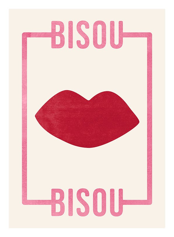 Bisou Bisou Poster (21x30 cm) - Grafikposter