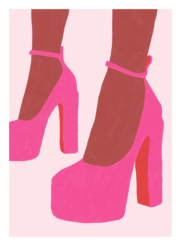 Pink High Heels Poster (30x40 cm)