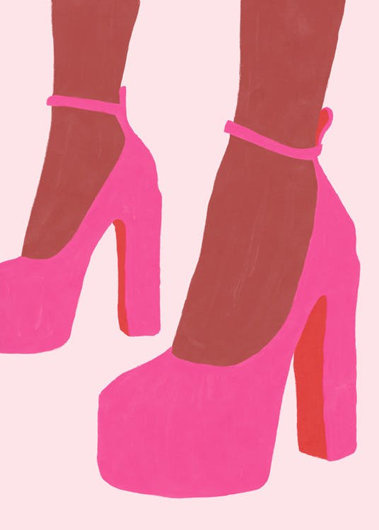 Pink High Heels Poster 0