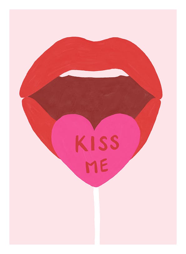 Kiss Me Plakat (21x30 cm)- Ilustracje