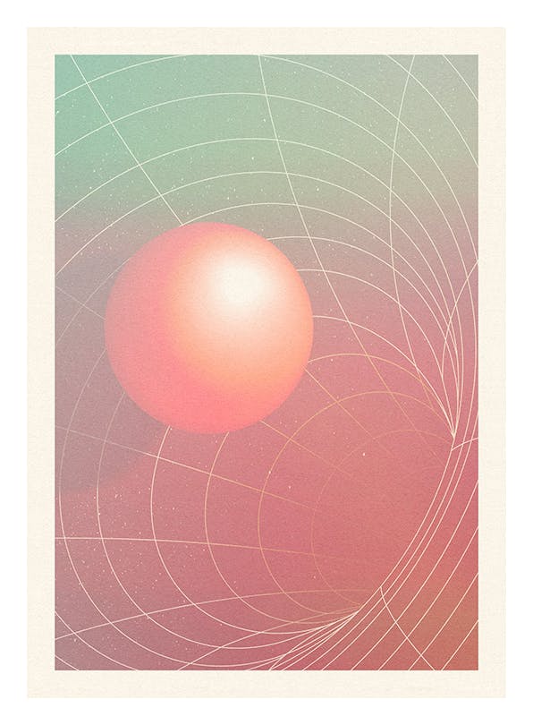 Futuristic Sphere Poster (30x40 cm) - Vintage posters