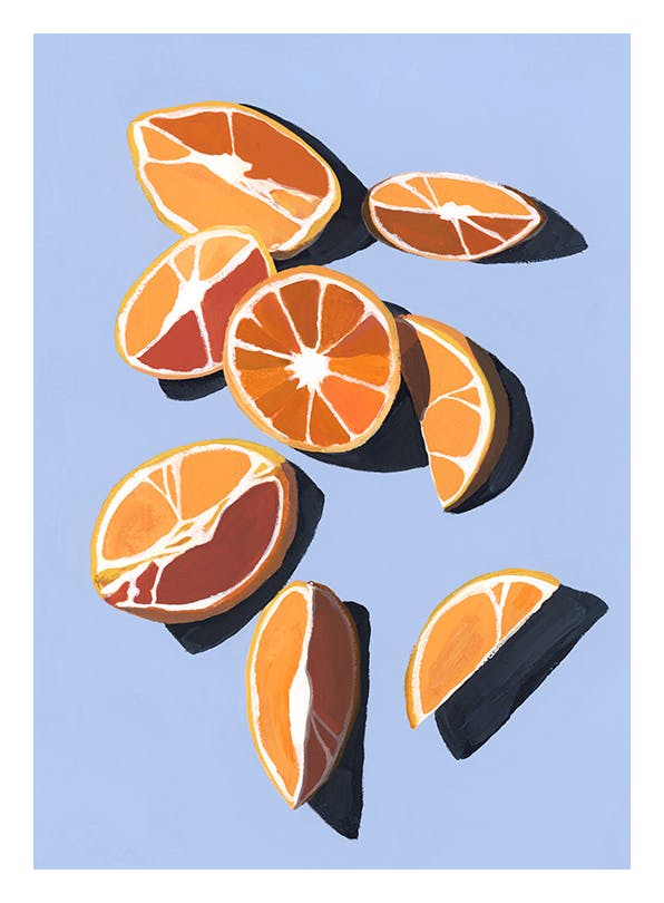 Oranges Art Affiche (30x40 cm) - Affiches de peintures