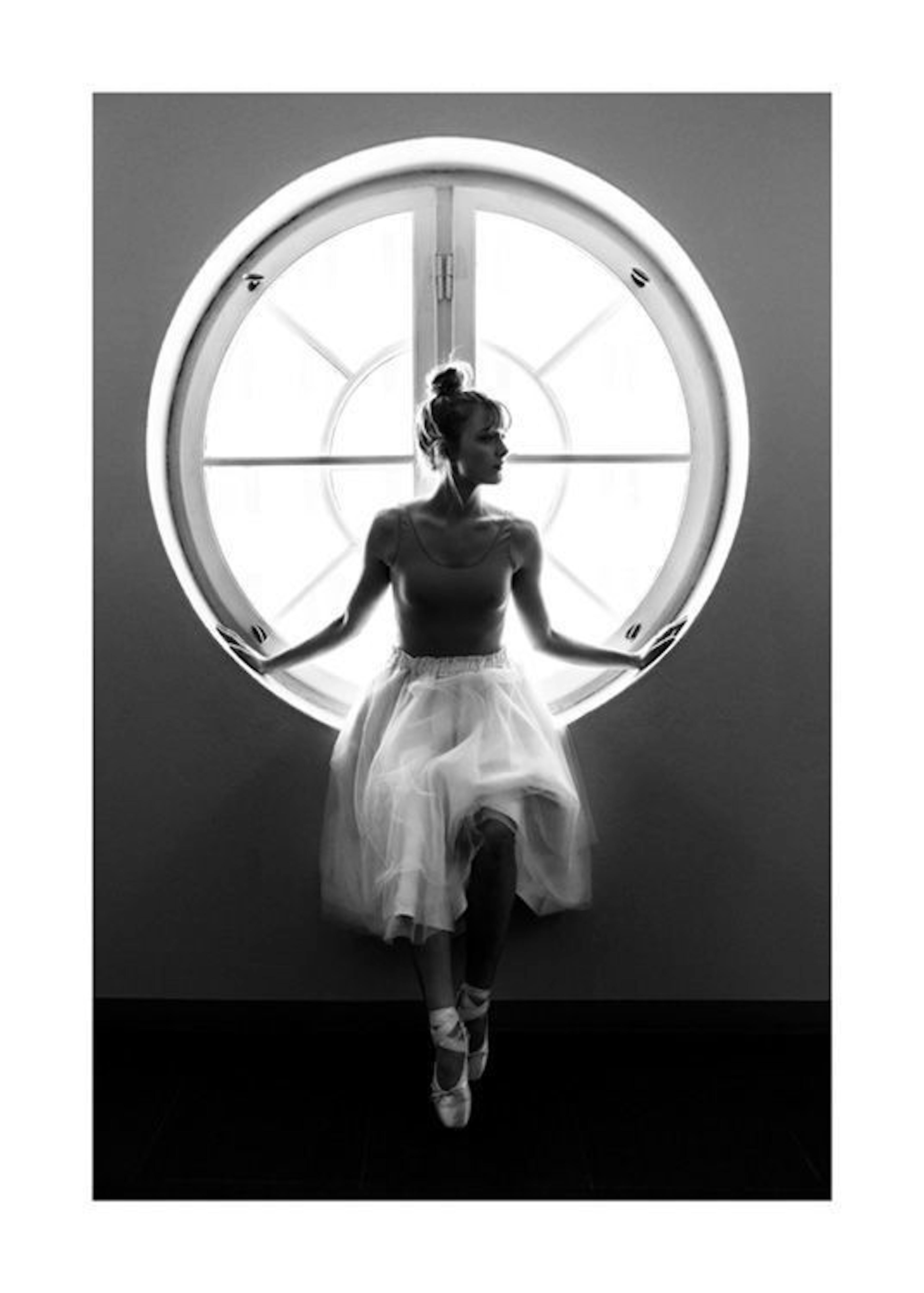 Ballerina in Window Print 0