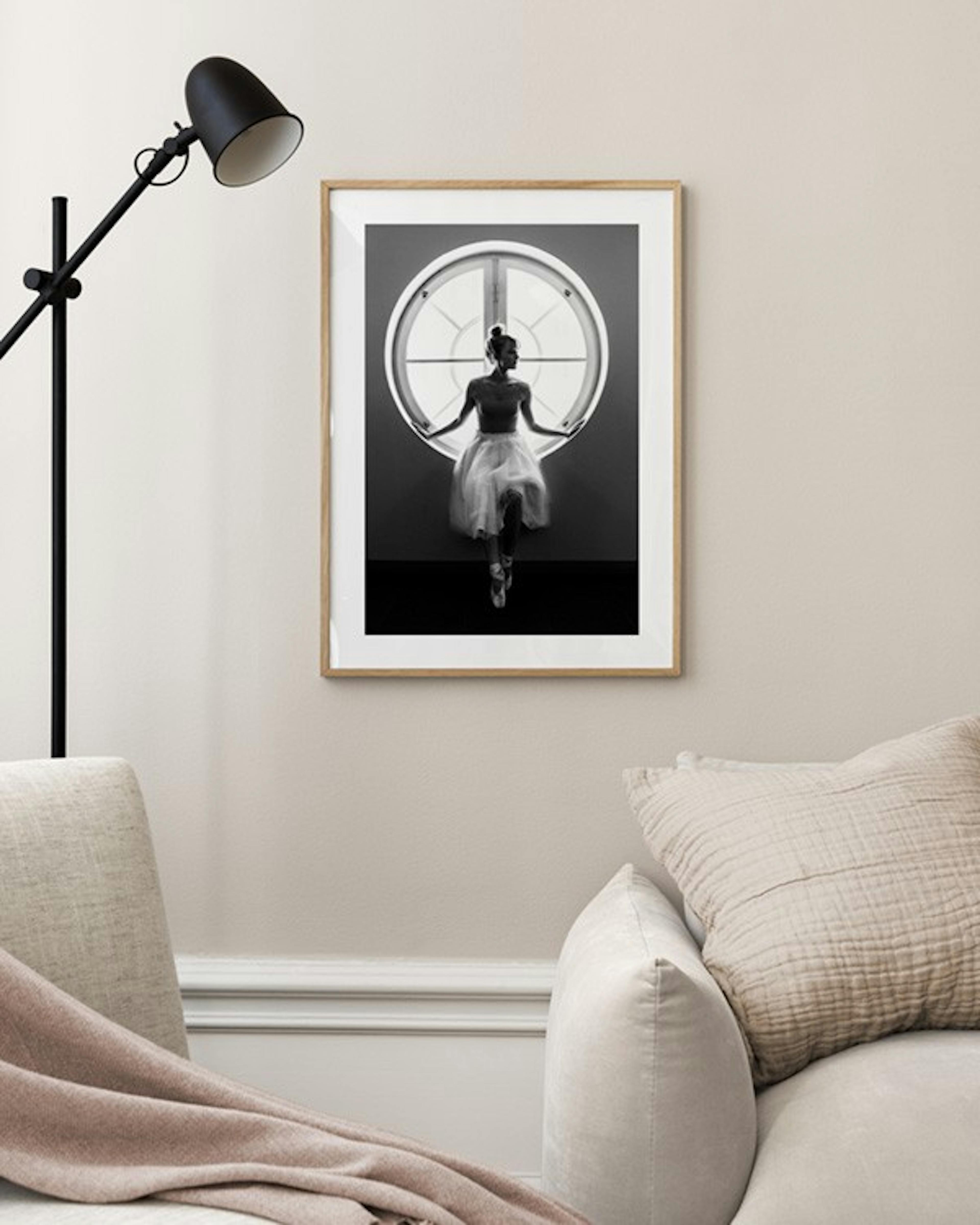 Ballerina in Window Print