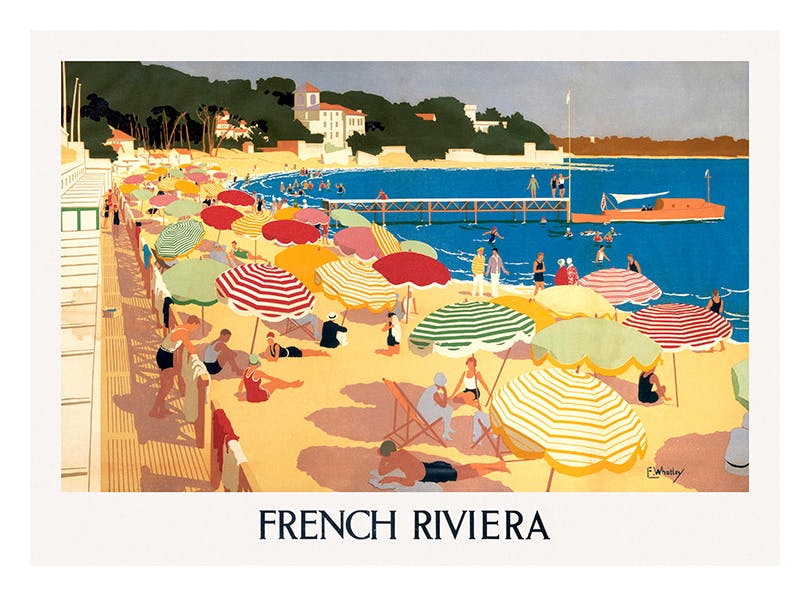 French Riviera Vintage Poster (30x40 cm) - Poster