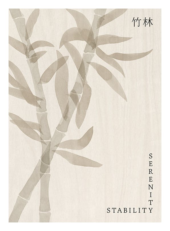 Japandi Bamboo Poster (50x70 cm)- Posters de plantas verdes