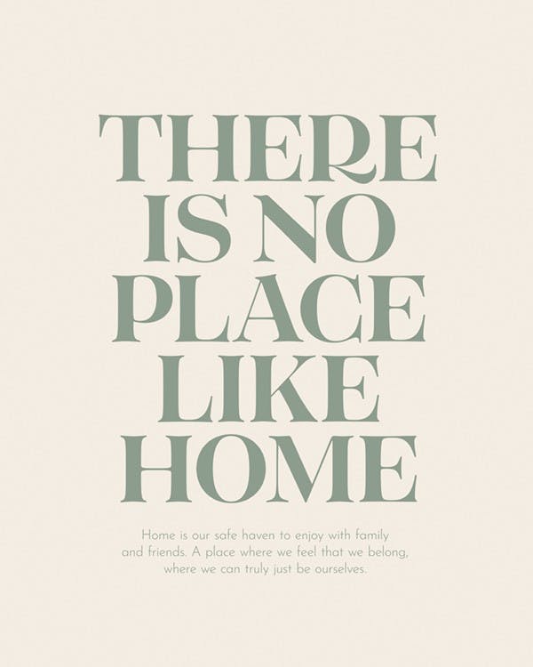 No Place Like Home Plagát 0