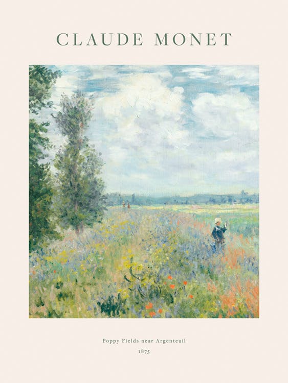 Monet - Poppy Fields near Argenteuil Poster 0