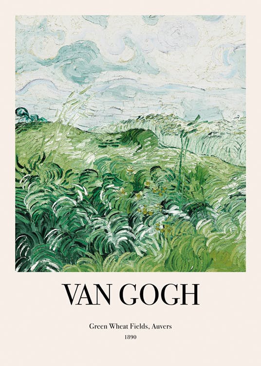 Van Gogh - Green Wheat Fields, Auvers No2 Juliste 0