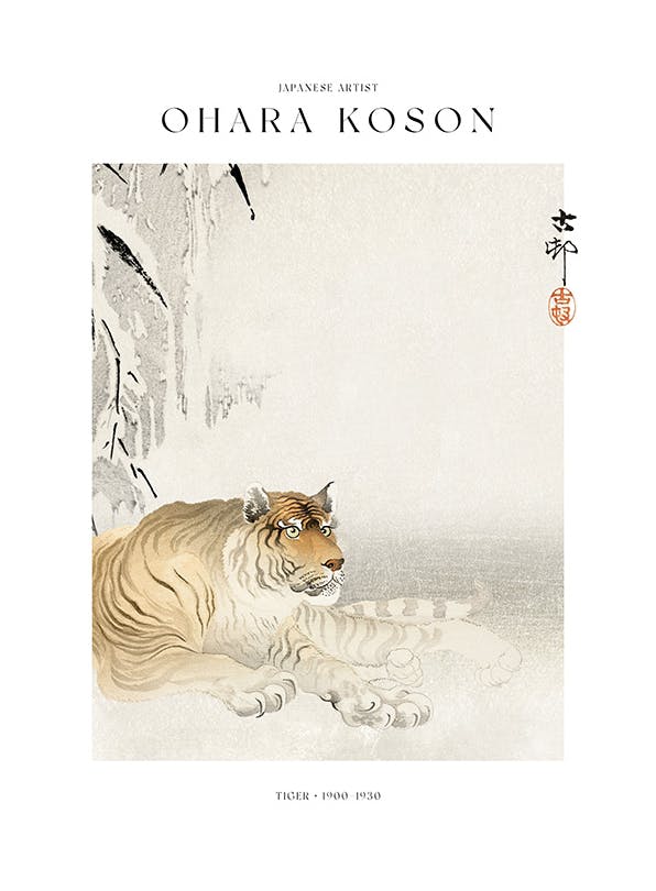 Ohara Koson - Tiger Poster (30x40 cm)
