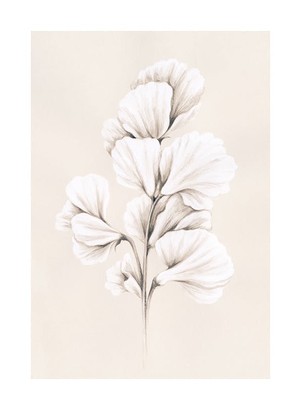 Painted Sweet Pea Plakat (50x70 cm) - Kunstplakater