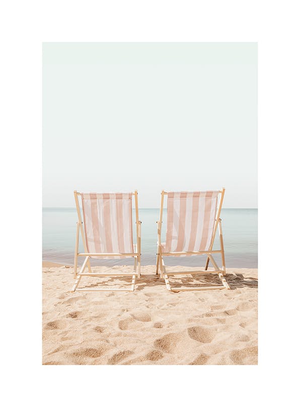 Pair of Sunbeds Plakat (30x40 cm)- Fotografia