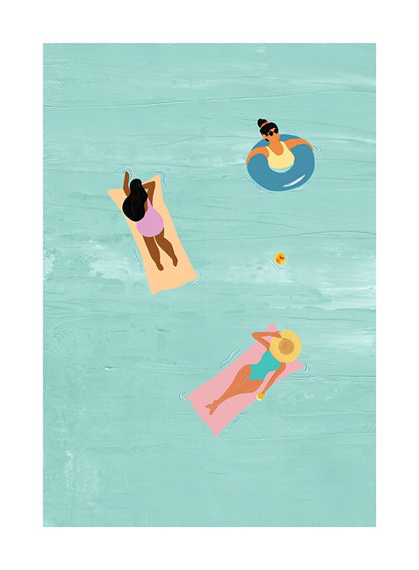 Female Bathing Poster (30x40 cm)- Arte moderna