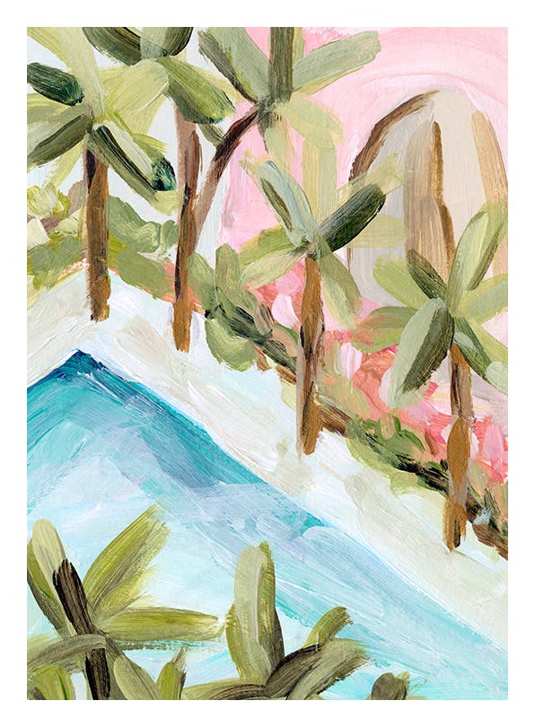 Poolside Vibes Plakat (50x70 cm)- Sztuka
