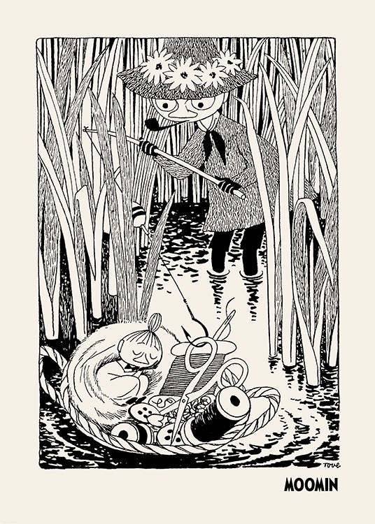 Moomin - Snufkin Fishing Poster
