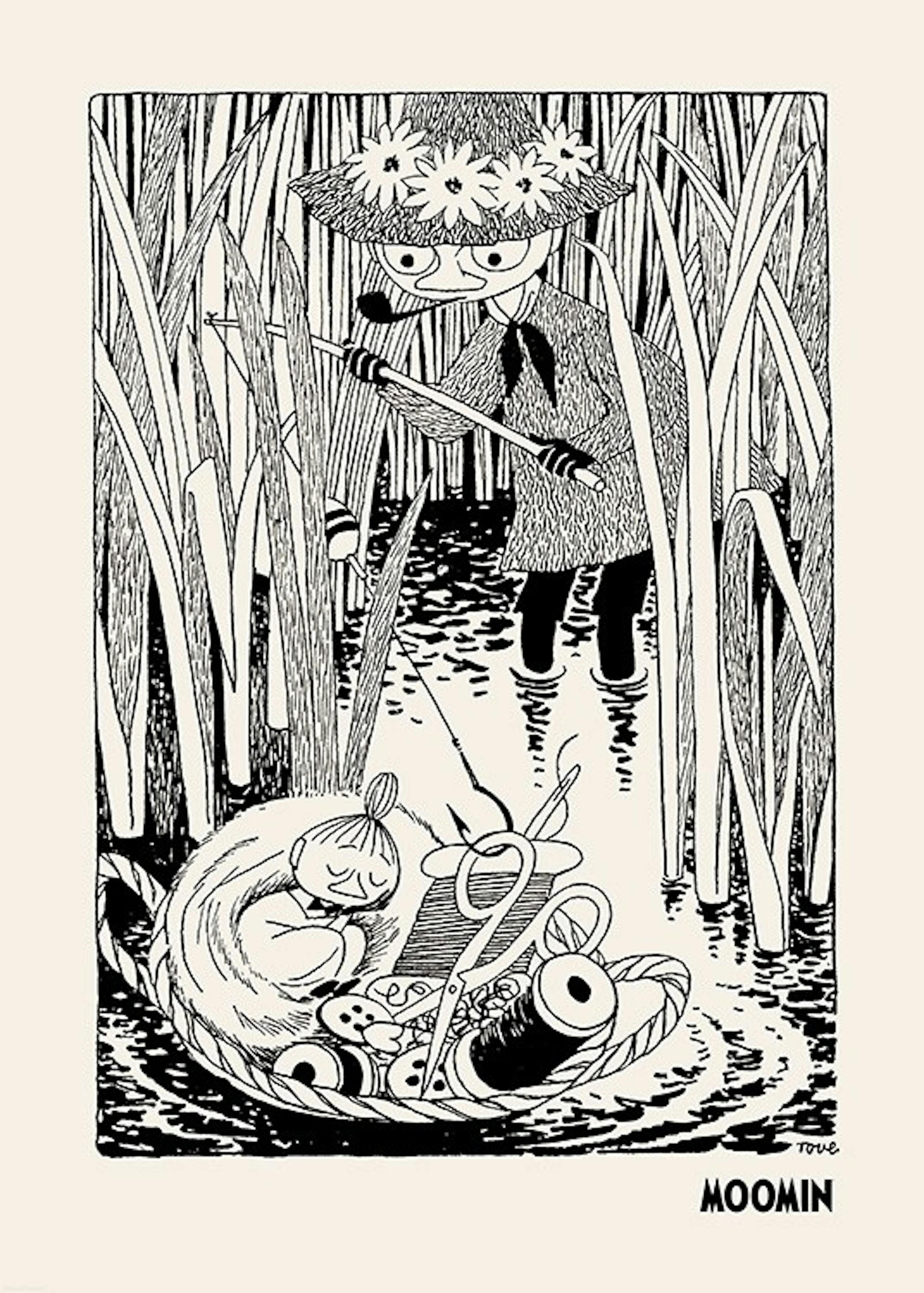 Moomin - Snufkin Fishing Print