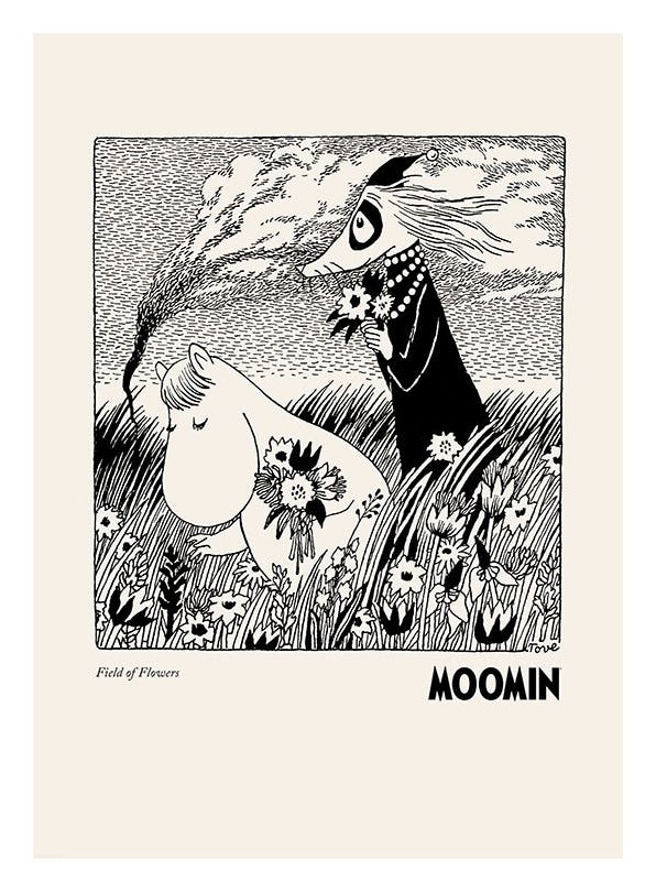 Moomin - Field of Flowers Plakat (21x30 cm)- Plakaty z Muminkami