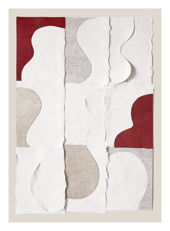 Rough Cut-Outs Plakat (50x70 cm)- Nordic Retreat