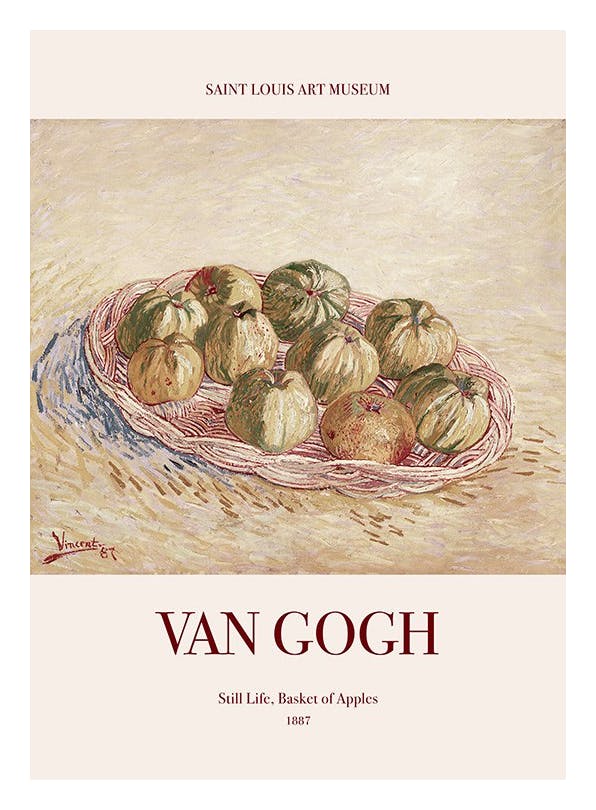 Prints - Van Gogh - Still Life, Basket of Apples Print (30x40 cm) - Nordic Retreat