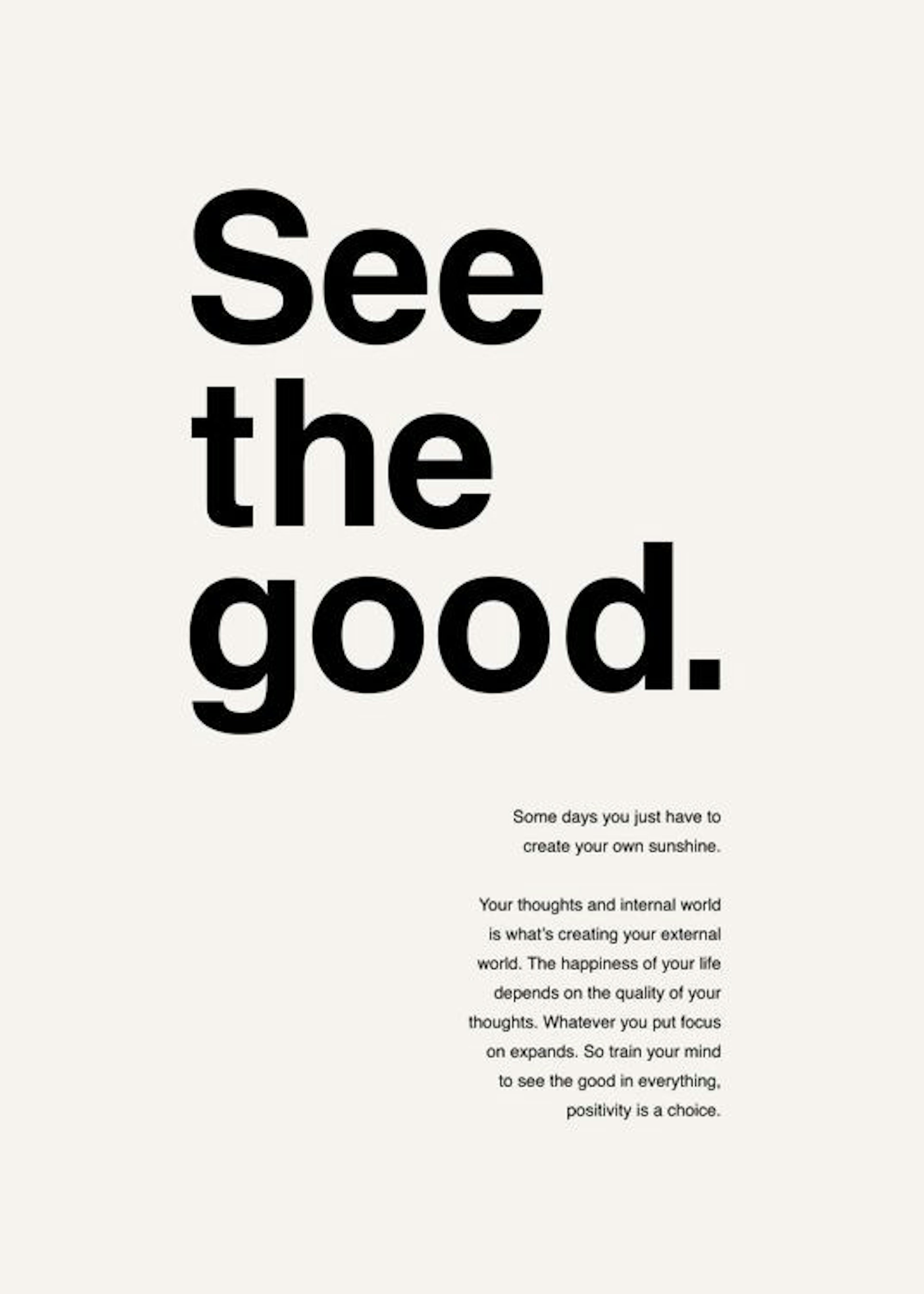 See the Good Affiche