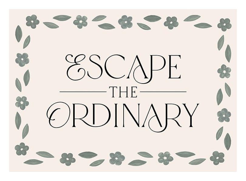 Escape the Ordinary Affiche (30x40 cm) - Whimsical Wonderland
