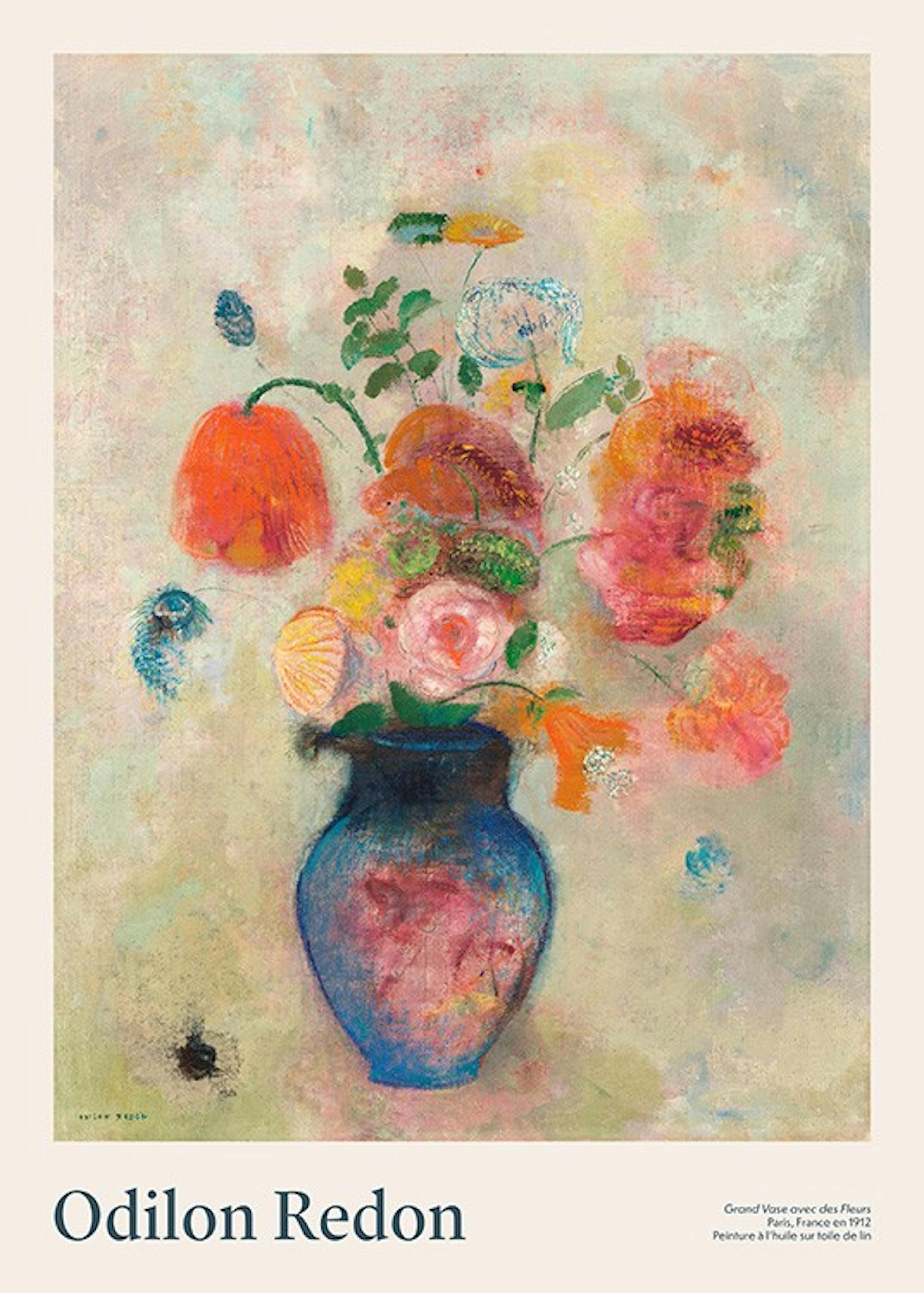 Odilon Redon - Large Vase with Flowers Poster