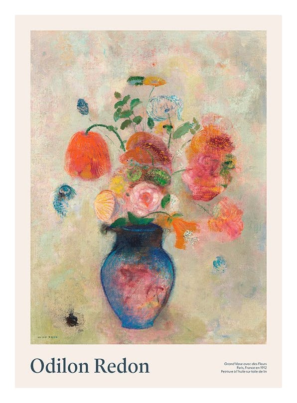 Odilon Redon - Large Vase with Flowers Poster (50x70 cm)