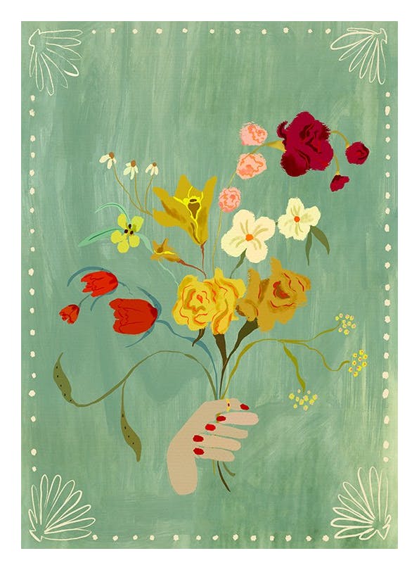 Bouquet of Wildflowers Poster (40x50 cm) - Whimsical Wonderland
