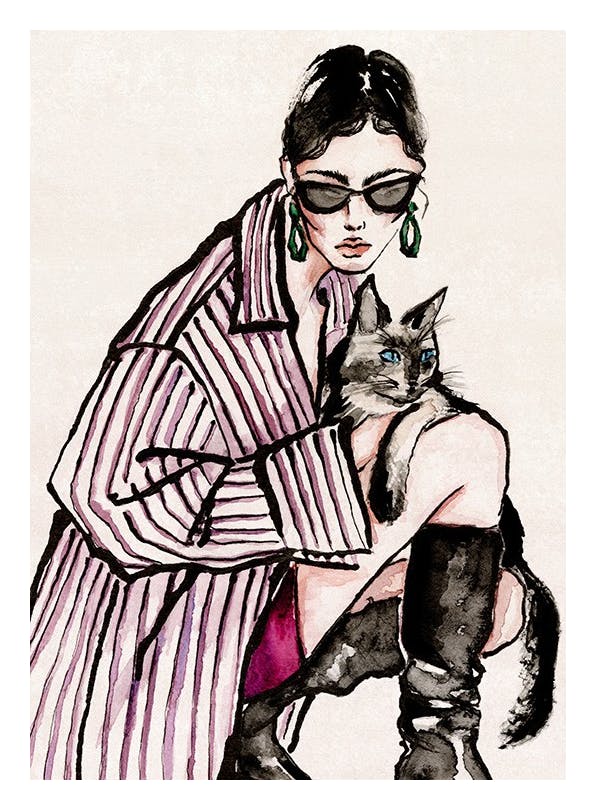 Cat Lady Poster (50x70 cm)