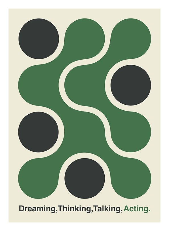 Acting Affiche (30x40 cm) - Retro Dreamscape