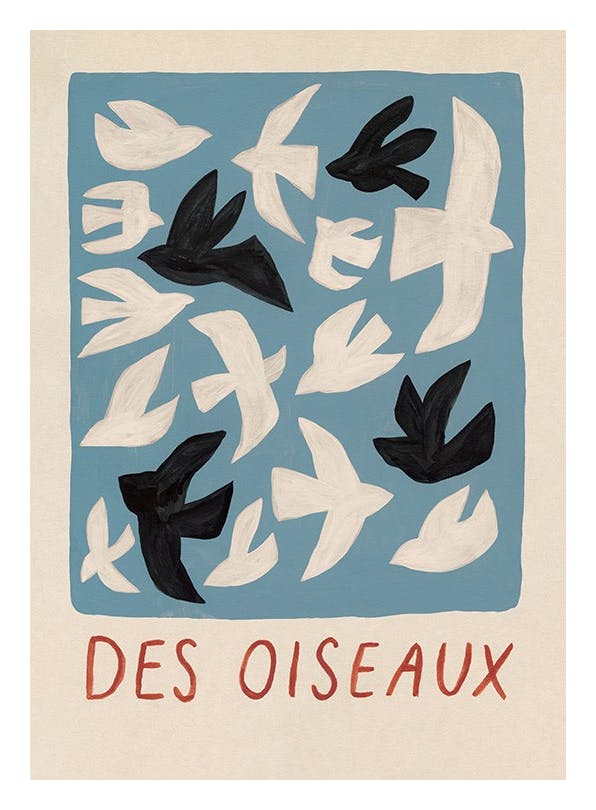 Birds Poster (70x100 cm) - Retro Dreamscape