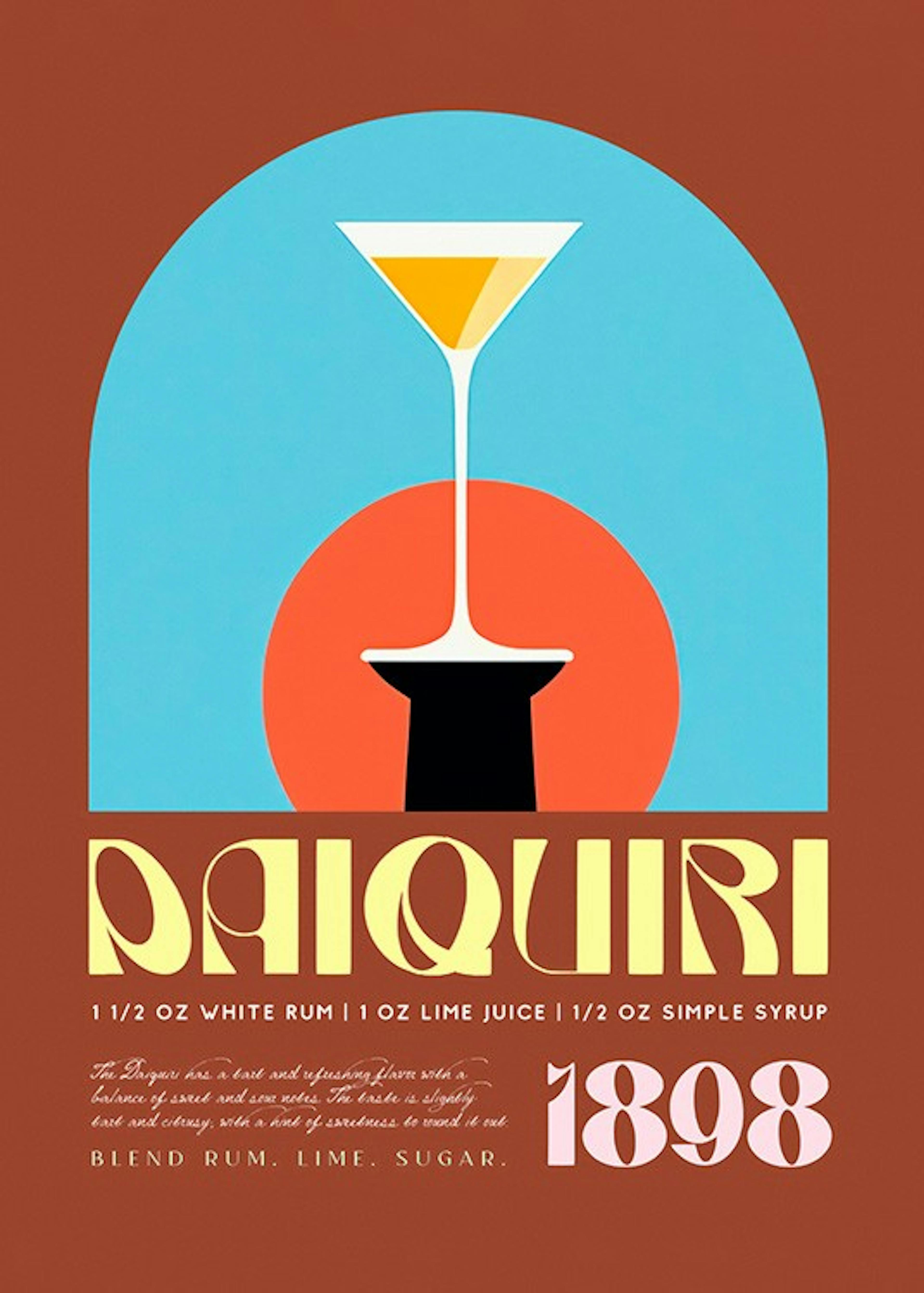 Daiquiri Classic Recipe Poster