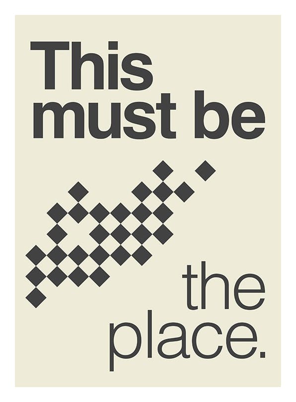 Must Be the Place Poster (30x40 cm) - Retro Dreamscape